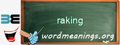 WordMeaning blackboard for raking